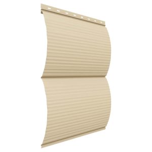 Металлический сайдинг <br/>«Блок-хаус» <br/>цвет Слоновая кость <br/>RAL 1014